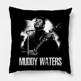 Muddy Waters' Aesthetic Visualizing Blues Authenticity Pillow