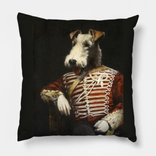 Victorian Fox Terrier In Uniform Pillow