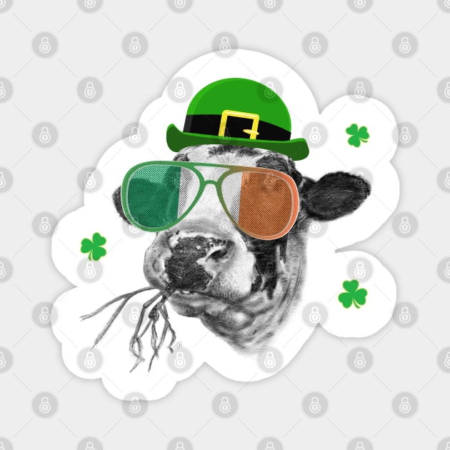 Holstein Friesian Dairy Cow St Patrick's Day Magnet by brodyquixote