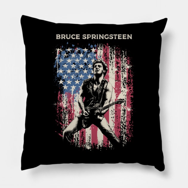 Bruce Springsteen Pillow by Yopi