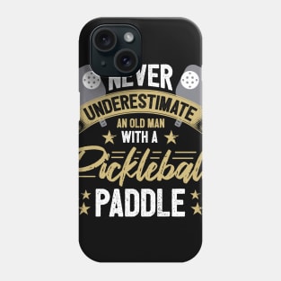 Funny Pickleball Player Gift Old man T-Shirt Phone Case