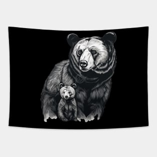 Mama Bear And Baby Tapestry