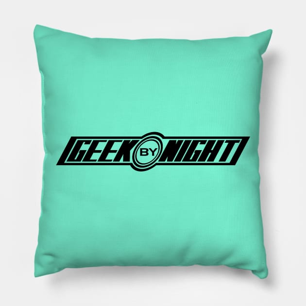 Geek By Night Logo - Basic Pillow by Dueling Genre