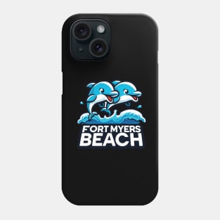 Dolphins at Fort Myers Beach Phone Case