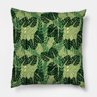 Tropical Leaves Pattern Pillow