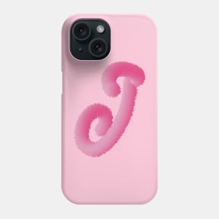 J Pink Animal Initials Phone Case