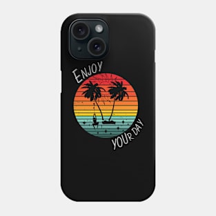 Island Escape - Swinging on Palm Trees at Sunset Phone Case