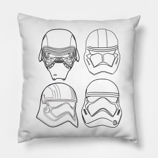 Line Art Series First Order Helmets Pillow