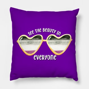 See the Beauty- Asexual Pride Pillow