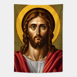 Jesus Art Icon Tapestry