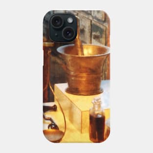 Pharmacists - Brass Mortar and Pestle Phone Case