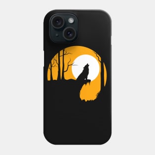 Wolf Howling Background Phone Case