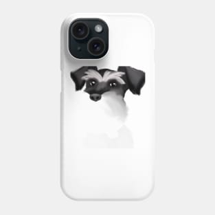 Cute Miniature Schnauzer Drawing Phone Case