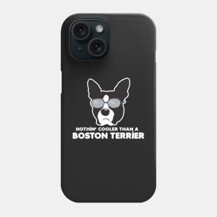 Boston Terrier Neutral Gray Pattern - Cool Like a Boston Terrier Funny Dog Gifts Phone Case