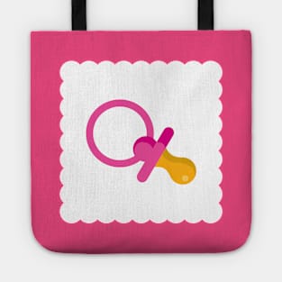 Baby Girl Gender Reveal Pink Pacifier Tote