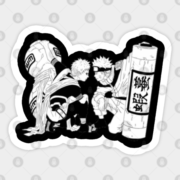 Naruto Vs Gaara Naruto Gaara Sticker Teepublic