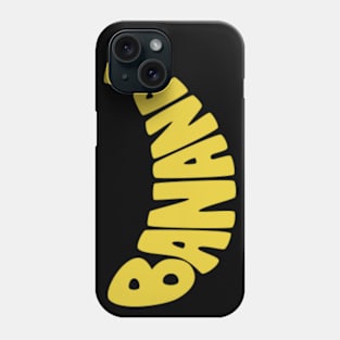 Banana Typography, Hand Drawn © GraphicLoveShop Phone Case