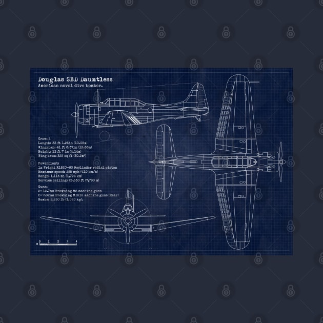 Douglas SBD Dauntless Blueprint by Aircraft.Lover