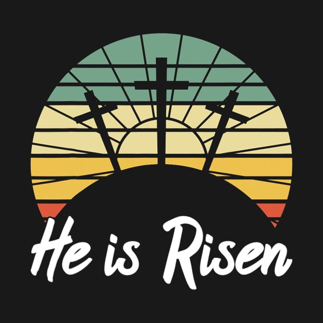 Retro He Is Risen Christian Jesus Christ Religious Easter by tabbythesing960