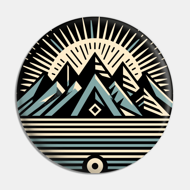 Abstract Mountain Magic Pin by Xeire