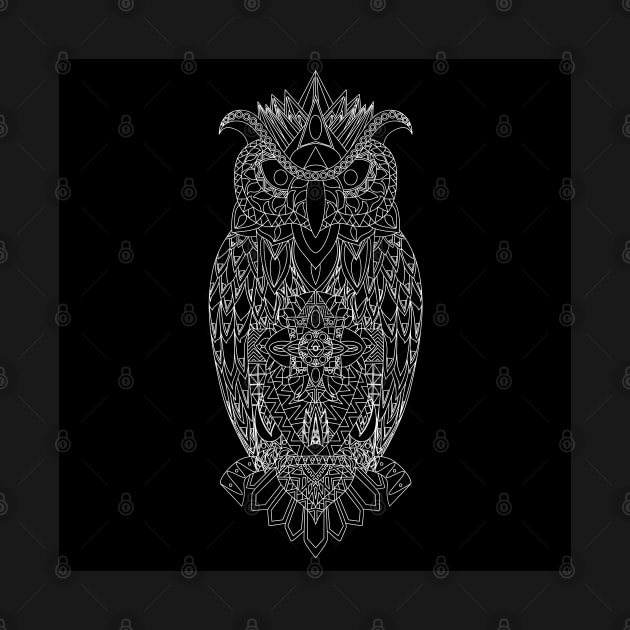 dark shadow owl in ecopop by jorge_lebeau