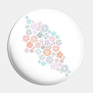 Spring Bloom: A Pastel Floral Pattern Illustration Pin