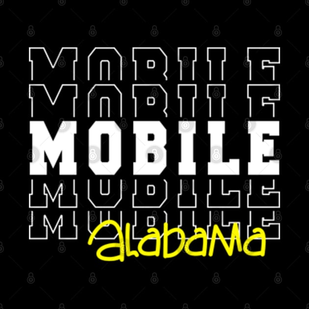 Mobile city Alabama Mobile AL by TeeLogic