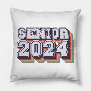 Vintage tipography Senior 2024 Sport Pillow