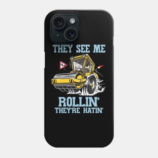 Steamroller Funny Construction Worker Phone Case