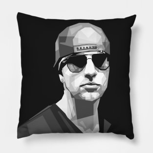 M Shadows - Avenged Sevenfold Black & White Pillow