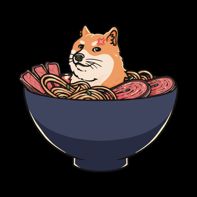 Canine Cuisine: Doge in a Bowl of Ramen by Holymayo Tee