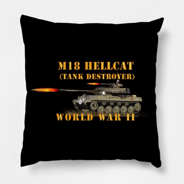 WWII - M18 HellCat - Tank Destroyer Pillow by twix123844