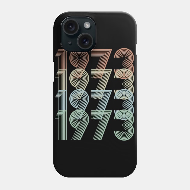 Vintage 1973 46th Birthday Gift idea Men Women Phone Case by semprebummer7