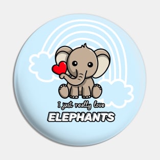 I just really love elephants Pin