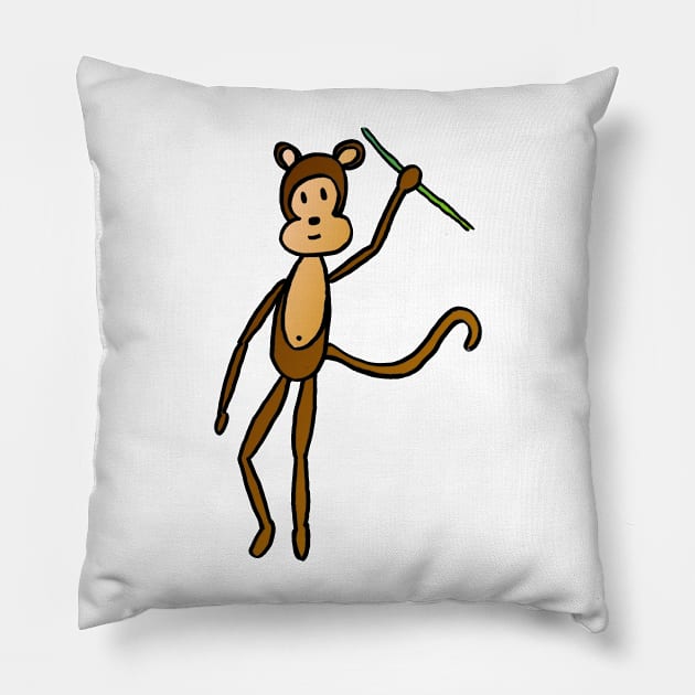 Little Monkey Pillow by ghjura