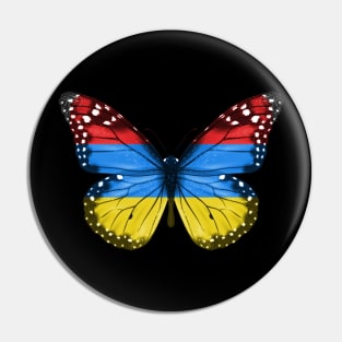 Armenian Flag  Butterfly - Gift for Armenian From Armenia Pin