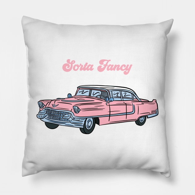 Sorta Fancy Classic Car Fan Pillow by Sasha Banana 