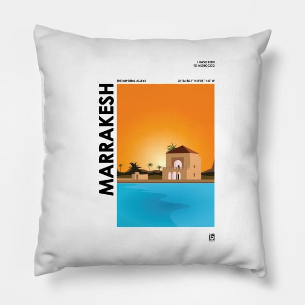 I HAVE BEEN TO MOROCCO - MARRAKESH Pillow by wabaaz