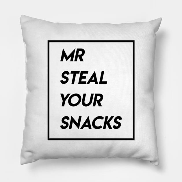 Mr Steal Your Snacks Pillow by Tshirt114