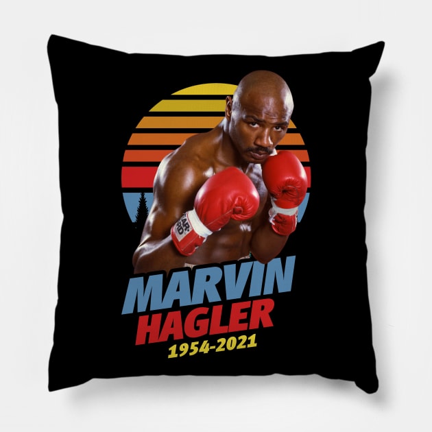 RIP MARVIN HAGLER - March 13, 2021 Pillow by OTAKUDANG