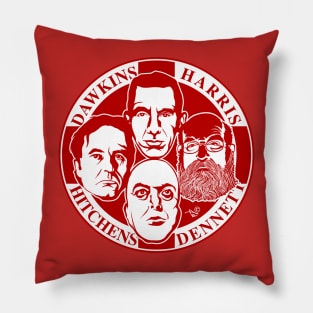 The Four Horsemen: New Atheists (Scarlet) Pillow