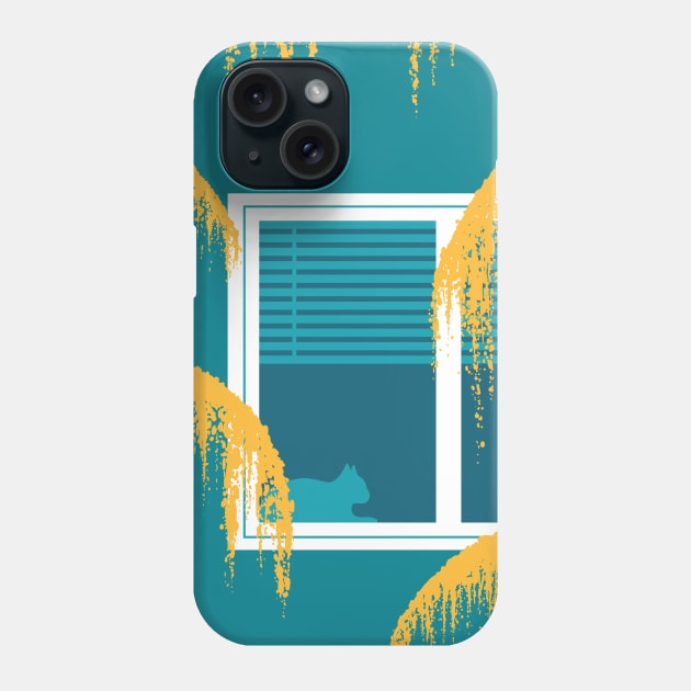 Cat in Window Phone Case by Nathan Watkins Design