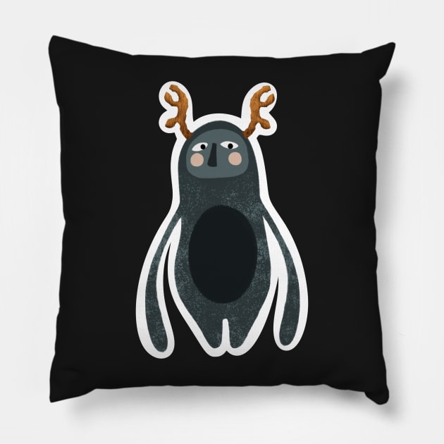 Fantasy creature sticker Pillow by LoneJensen