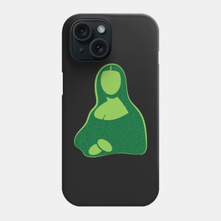 Pop Minimal Lime Green Mona Lisa Phone Case