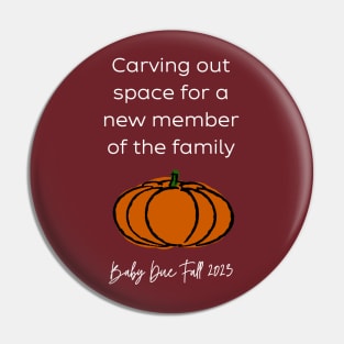 Pumpkin baby announcement (white Fall) Pin