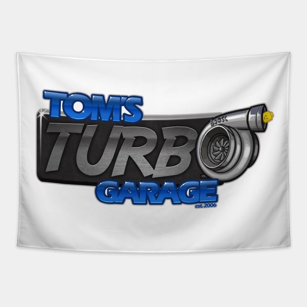 Tom's Turbo Garage Logo Tapestry by TomsTurboGarage