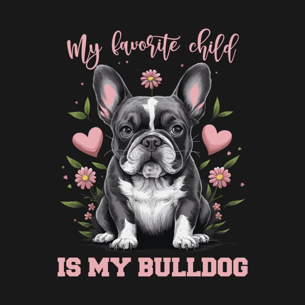 My Favorite Child Is My Bulldog, Bulldog Mom Mothers Day by ANAREL