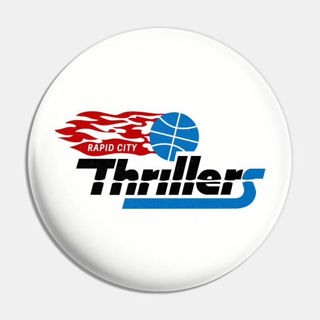 Defunct Rapid City Thrillers CBA Basketball 1984 Pin by LocalZonly