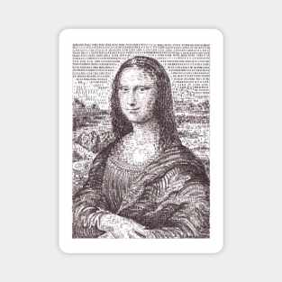 Typewriter Art: Mona Lisa Magnet