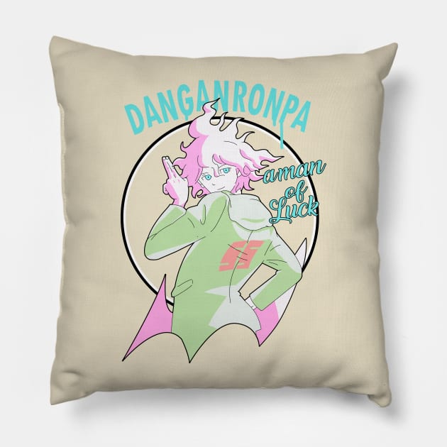 Nagito Komaeda - A Man Of Luck Pillow by ArloDeer